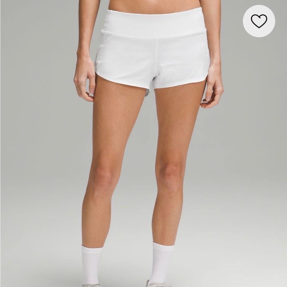 Lululemon Speed Up shorts 2.5 inch , size 6, white